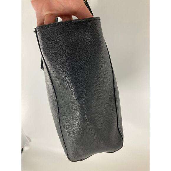 ANTONIO MELANI BLACK LEATHER SHOULDER BAG WITH CARD WALLET - Picture 3 of 13